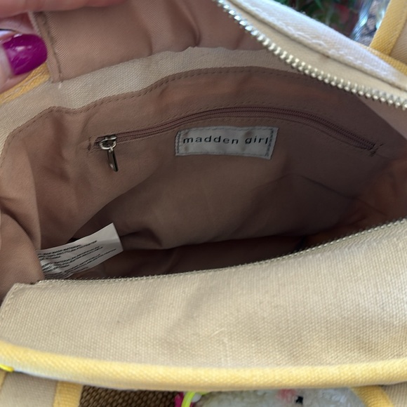 Popular Madden Girl Yellow and Cream Lemon Tote Bag - Picture 5 of 7